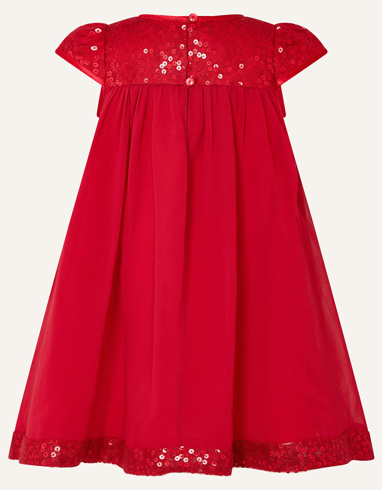 Baby Sequin Sleeve Dress Red | Baby ...